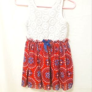 Cute red,blue,white dress